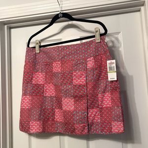 NWT Vineyard Vines Patchwork Red Pink Skirt 14